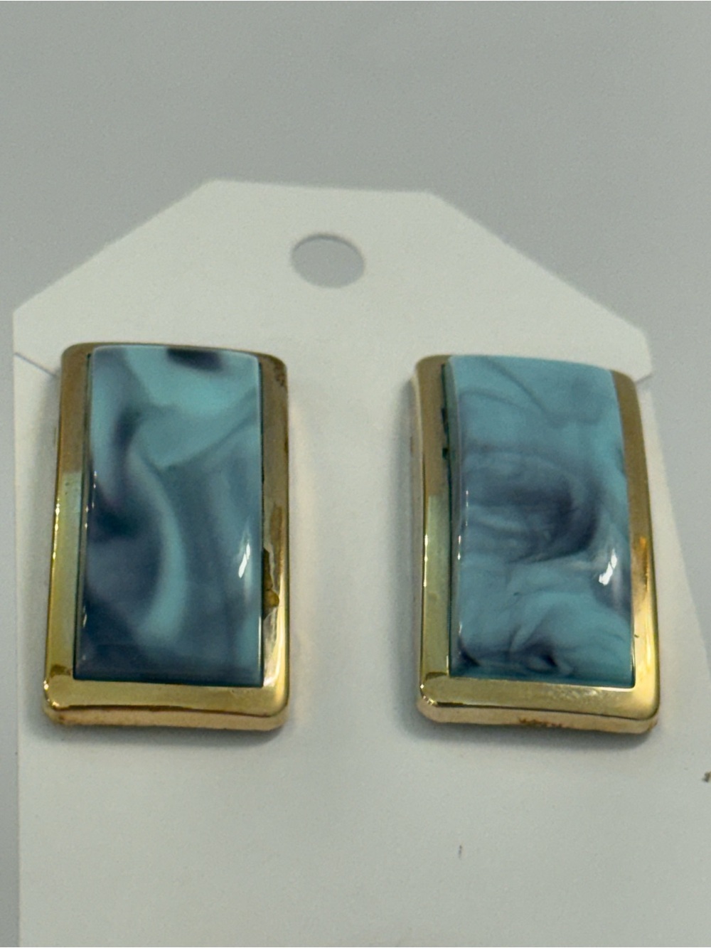 Vintage MCM Marbled Lucite Large Cufflinks
